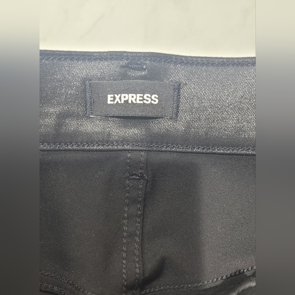 Express Skinny, High Waisted, Coated Color Black. - Picture 5 of 7